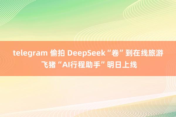 telegram 偷拍 DeepSeek“卷”到在线旅游 飞猪“AI行程助手”明日上线