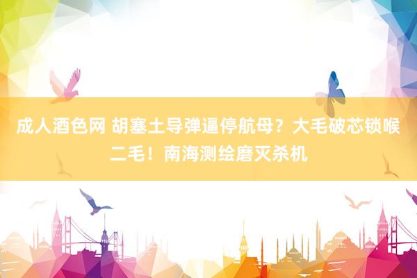 成人酒色网 胡塞土导弹逼停航母？大毛破芯锁喉二毛！南海测绘磨灭杀机