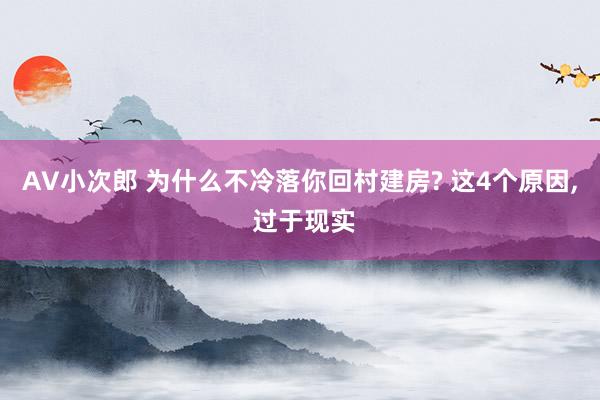 AV小次郎 为什么不冷落你回村建房? 这4个原因， 过于现实