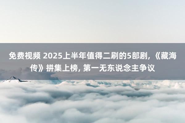 免费视频 2025上半年值得二刷的5部剧， 《藏海传》拼集上榜， 第一无东说念主争议